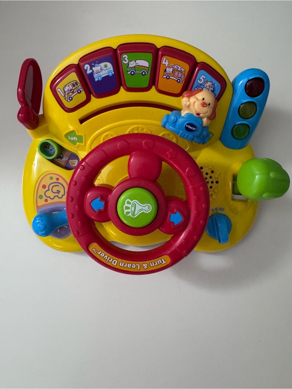 Kids Interactive Steering Wheel Toy - Yellow & Red